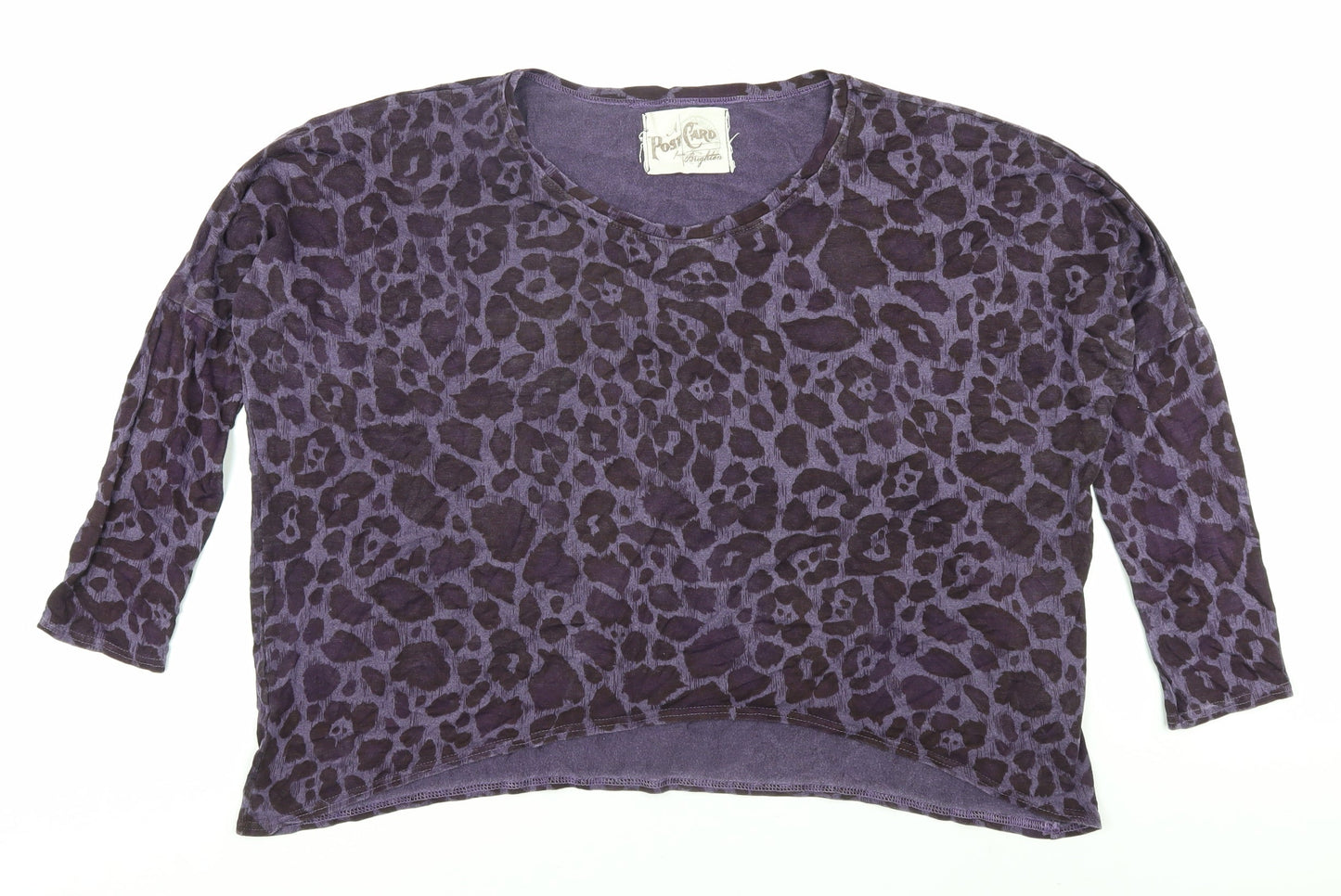 A Postcard from Brighton Women's Top, Purple, Size 10, 3/4 Sleeve
