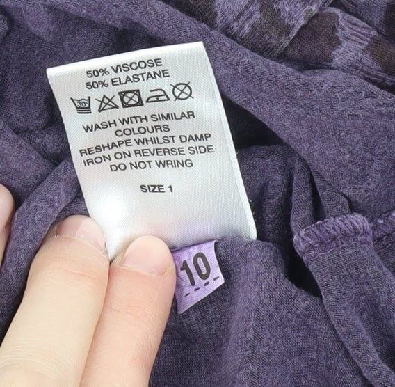 A Postcard from Brighton Women's Top, Purple, Size 10, 3/4 Sleeve