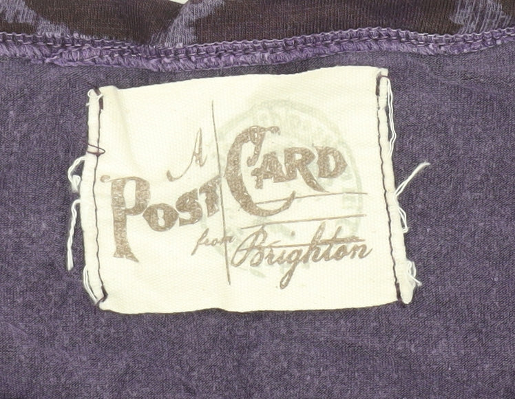 A Postcard from Brighton Women's Top, Purple, Size 10, 3/4 Sleeve