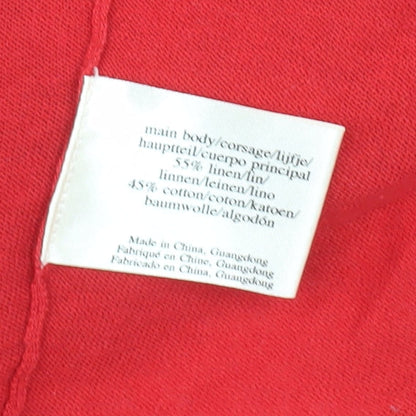 Laura Ashley Women's Red Wrap Jumper, Size 14, Long Sleeve