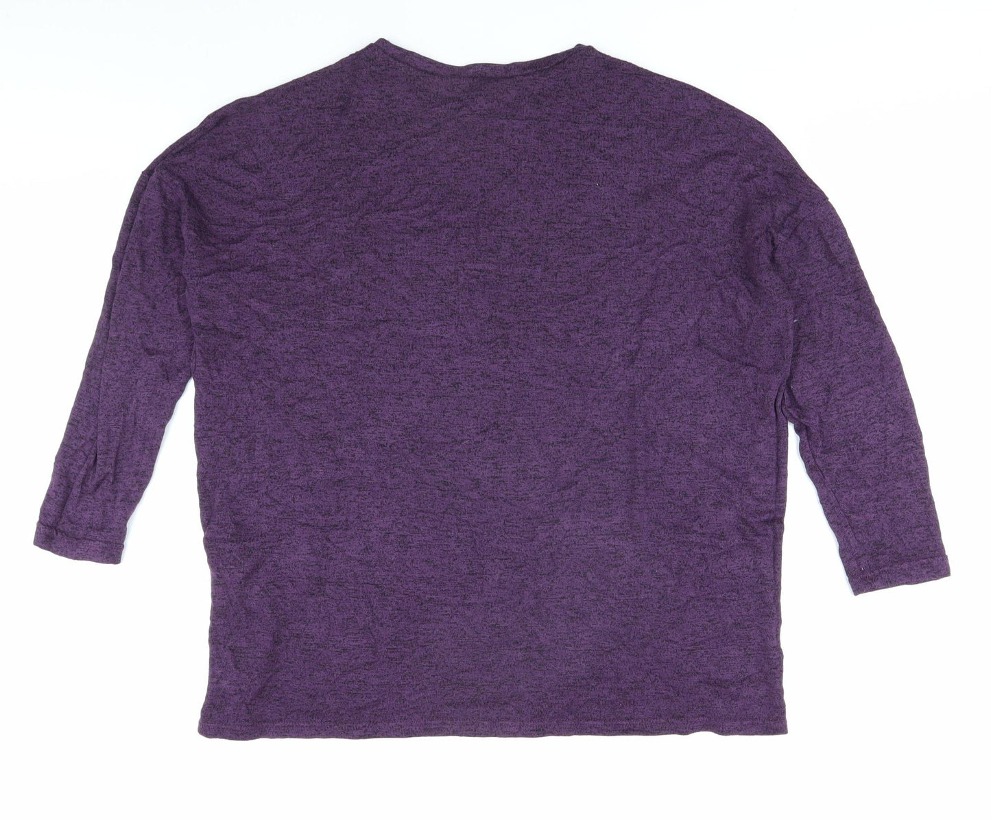 Capsule Women's Purple Knit Top, L, Casual, Autumn