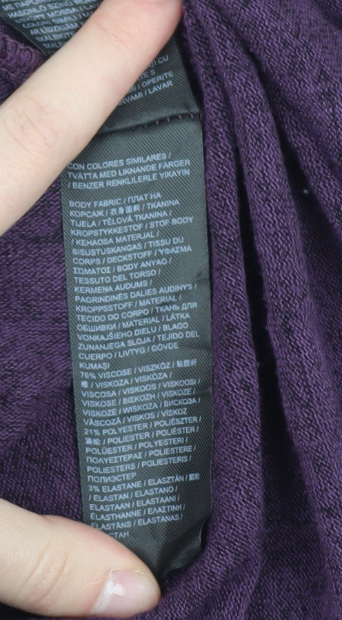 Capsule Women's Purple Knit Top, L, Casual, Autumn