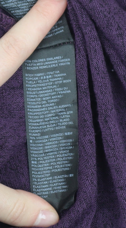 Capsule Women's Purple Knit Top, L, Casual, Autumn