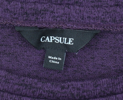 Capsule Women's Purple Knit Top, L, Casual, Autumn