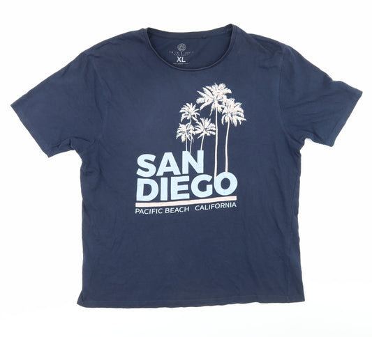 Smith & Jones Men's Blue XL Beach Graphic T-Shirt
