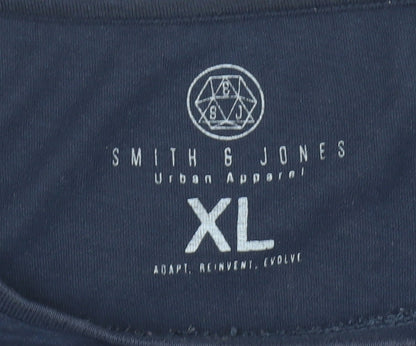 Smith & Jones Men's Blue XL Beach Graphic T-Shirt