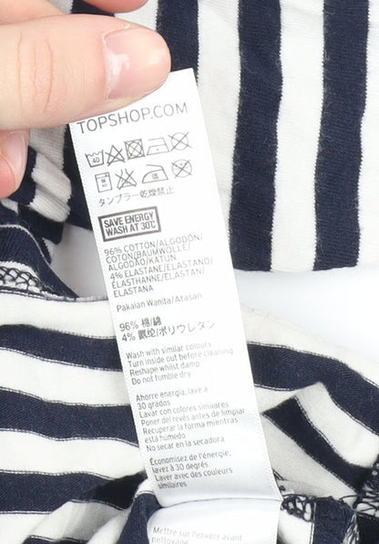 Womens UK Size 8 Topshop Multicoloured Basic Blouse