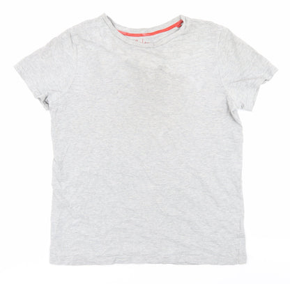 Boden Grey Teen T-Shirt, Size L, Basic Style, Crew Neck