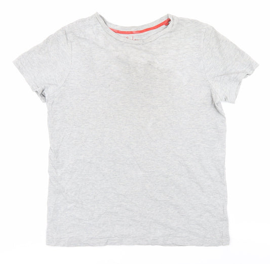 Boden Grey Teen T-Shirt, Size L, Basic Style, Crew Neck