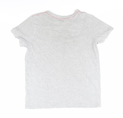 Boden Grey Teen T-Shirt, Size L, Basic Style, Crew Neck