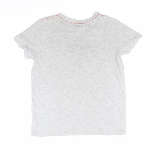 Boden Grey Teen T-Shirt, Size L, Basic Style, Crew Neck