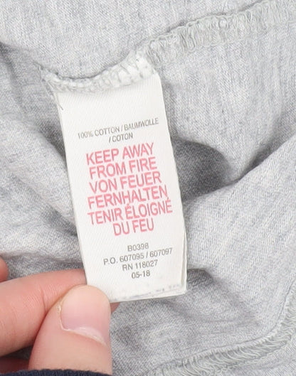 Boden Grey Teen T-Shirt, Size L, Basic Style, Crew Neck