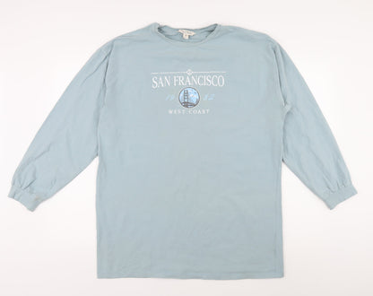 Miss Selfridge Women's Blue Long Sleeve Jersey Top