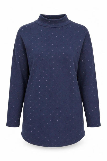 Marks and Spencer Women's Blue Mock Neck Dress Size 8