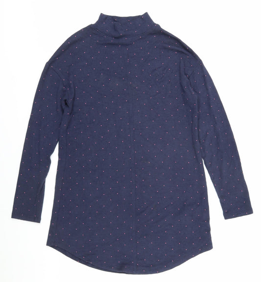 Marks and Spencer Women's Blue Mock Neck Dress Size 8