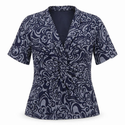 Womens UK Size S CC Blue Wrap Blouse