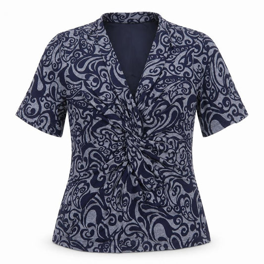 Womens UK Size S CC Blue Wrap Blouse