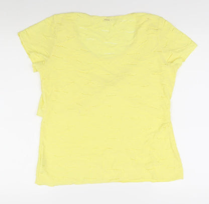 Womens UK Size 14 Marks and Spencer Yellow  T-Shirt