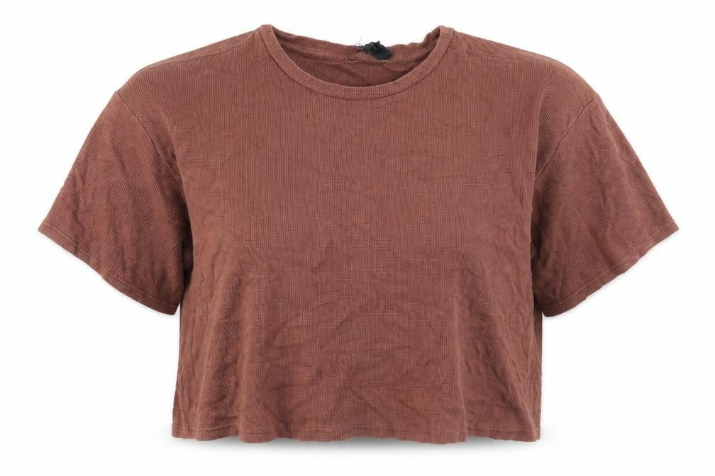 Womens UK Size 24 Wednesday's Girl Brown Basic T-Shirt