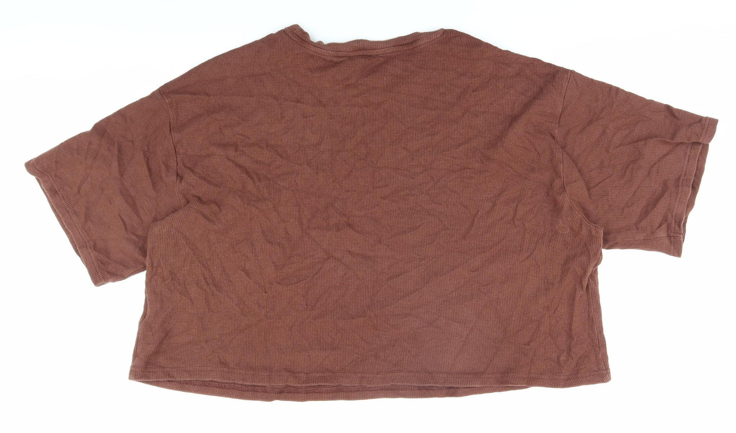 Womens UK Size 24 Wednesday's Girl Brown Basic T-Shirt