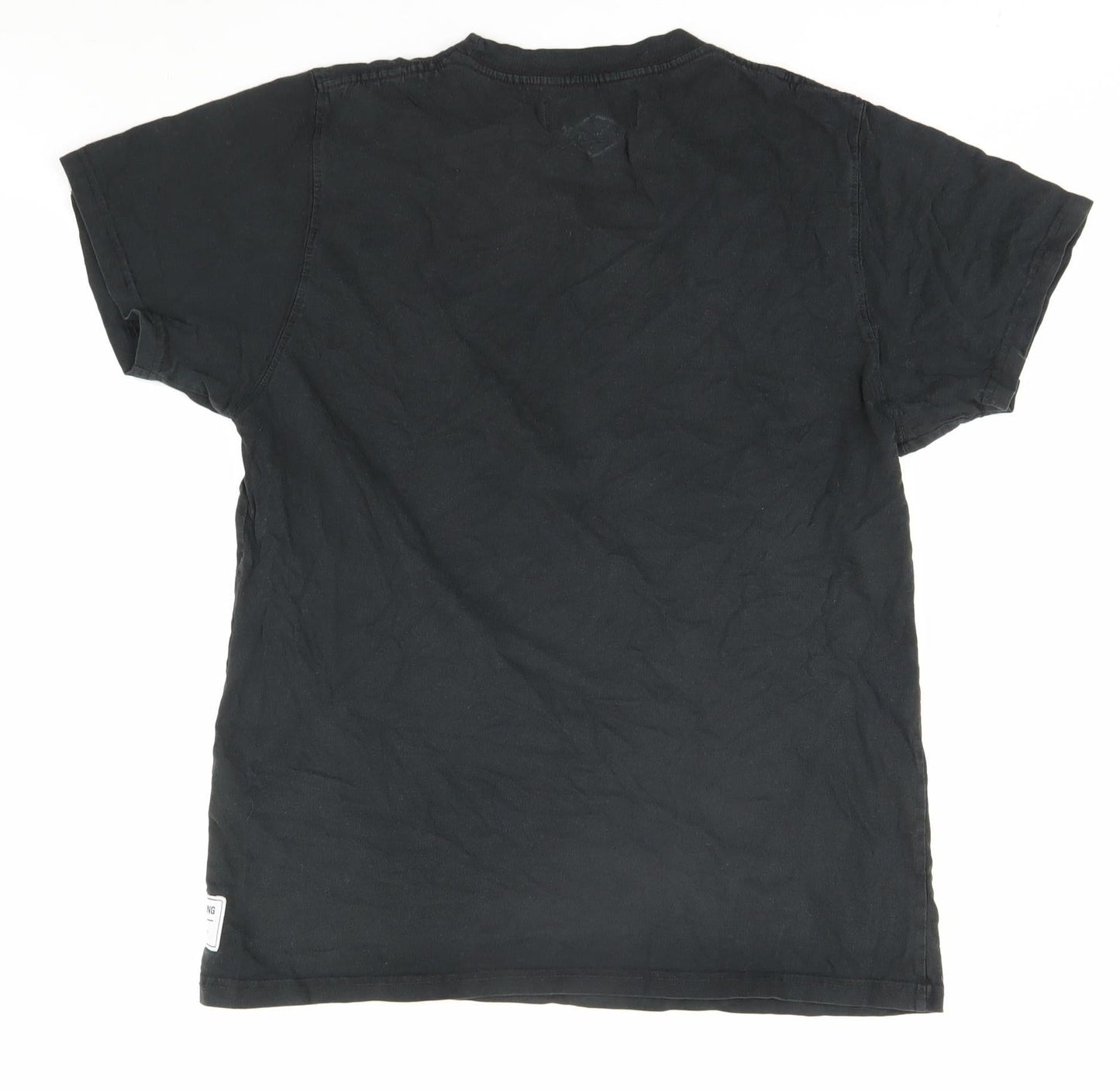 Supremebeing Mens Black Crew Neck T-Shirt M Logo