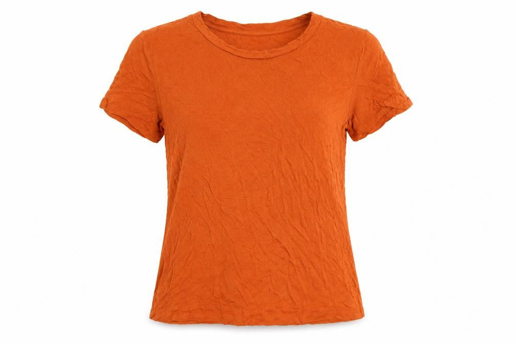 Womens UK Size 10 Warehouse Orange Basic T-Shirt