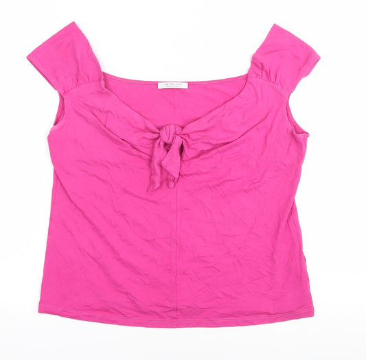 Womens UK Size 14 Artigiano Pink Basic Blouse