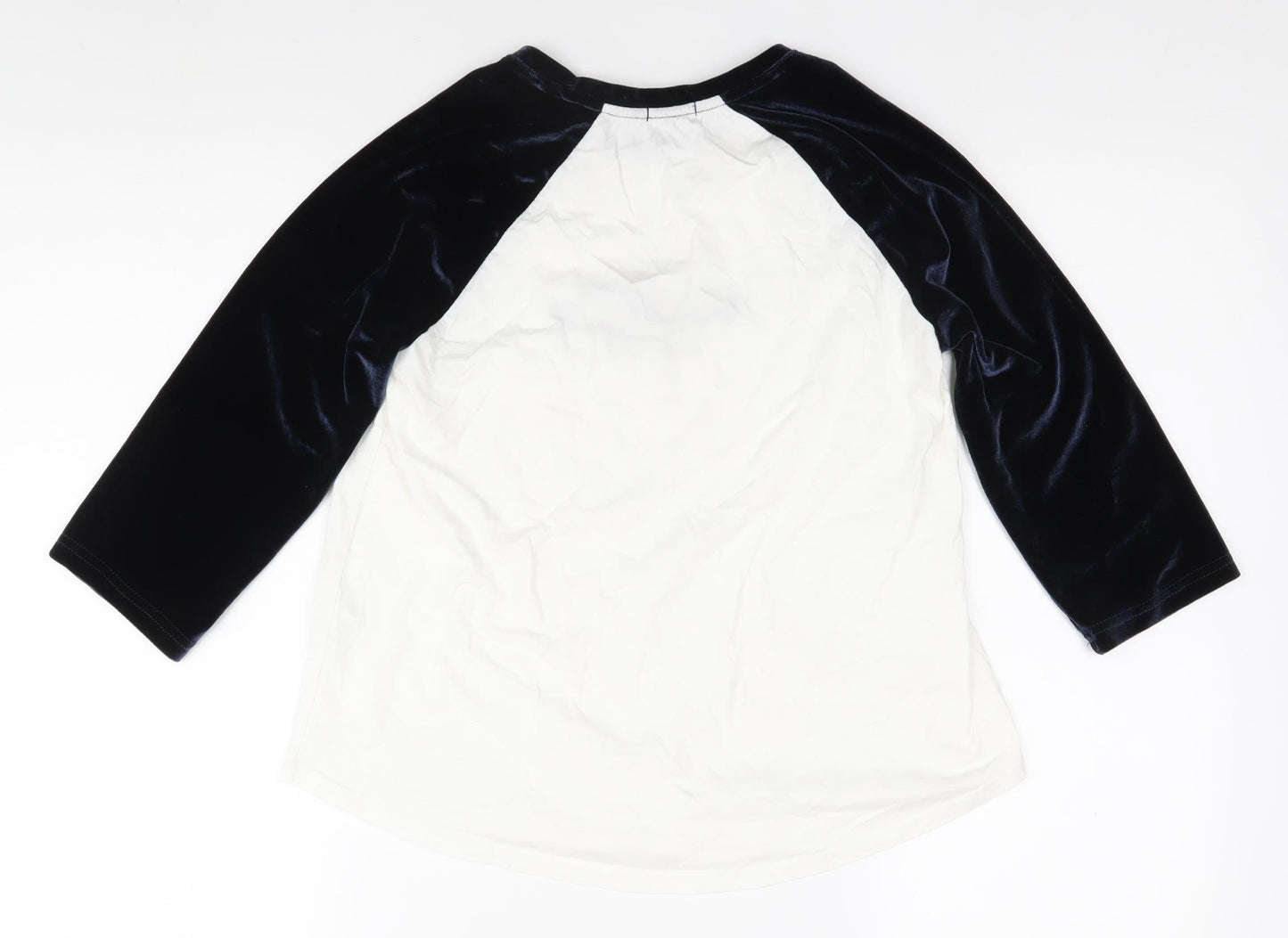 Bershka Teens White & Black Raglan T-Shirt, S