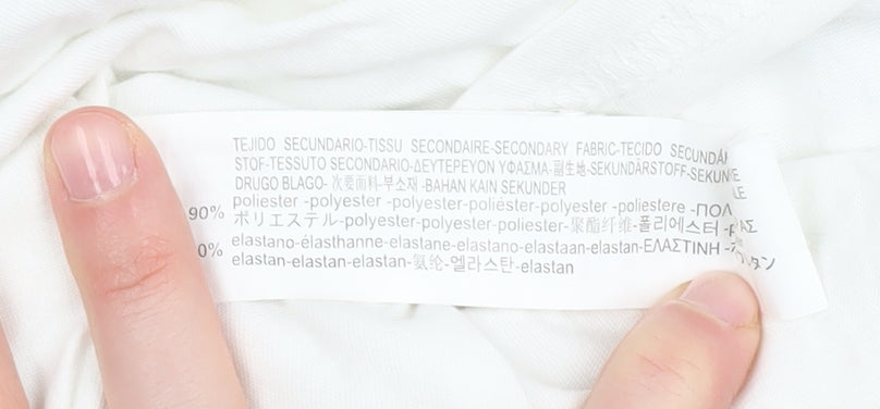 Bershka Teens White & Black Raglan T-Shirt, S