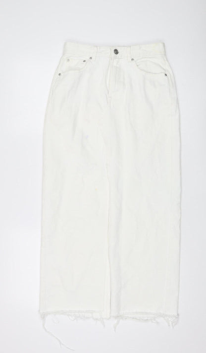 Pull & Bear Women's White Midi Pencil Skirt, Size S