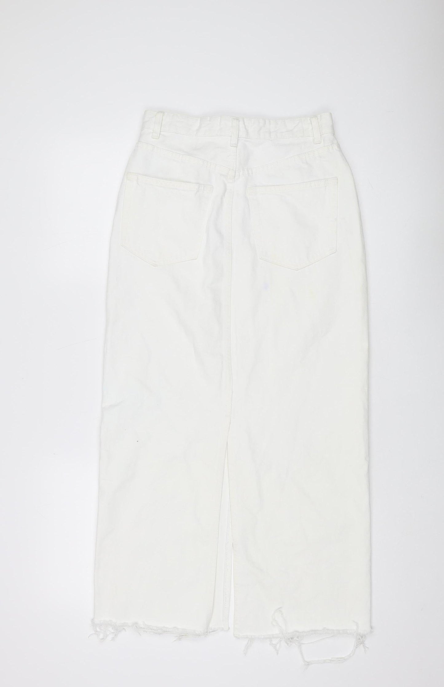 Pull & Bear Women's White Midi Pencil Skirt, Size S