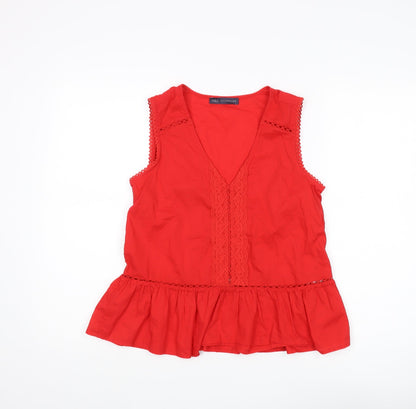 Womens UK Size 8 Marks and Spencer Red Camisole Blouse