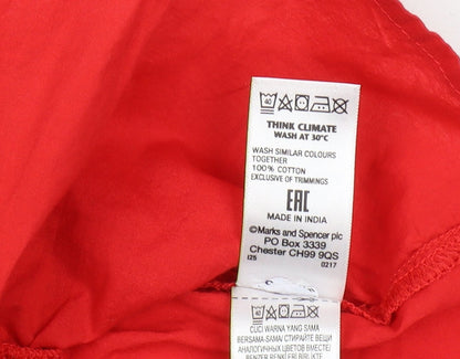 Womens UK Size 8 Marks and Spencer Red Camisole Blouse