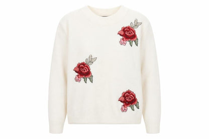 Womens UK Size S Cameo Rose Ivory Pullover Jumper
