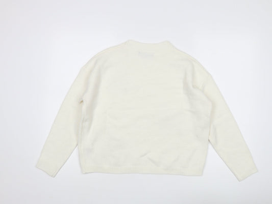 Womens UK Size S Cameo Rose Ivory Pullover Jumper