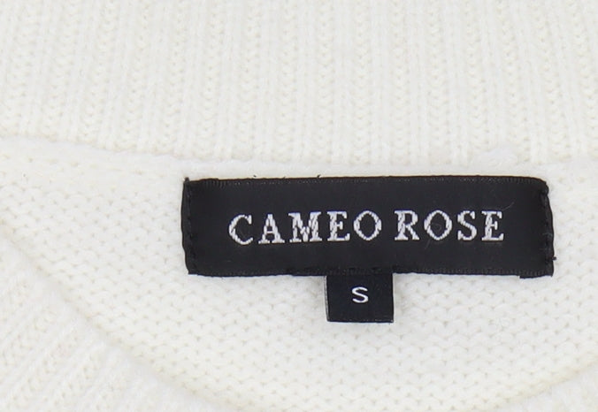 Womens UK Size S Cameo Rose Ivory Pullover Jumper
