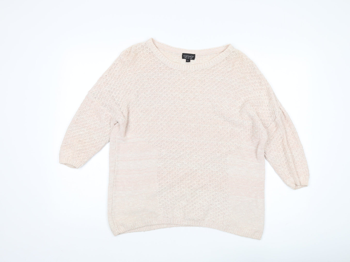 Womens UK Size 6 Topshop Pink Pullover Jumper