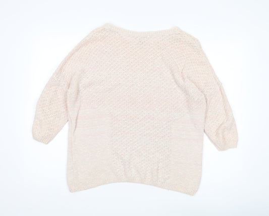 Womens UK Size 6 Topshop Pink Pullover Jumper