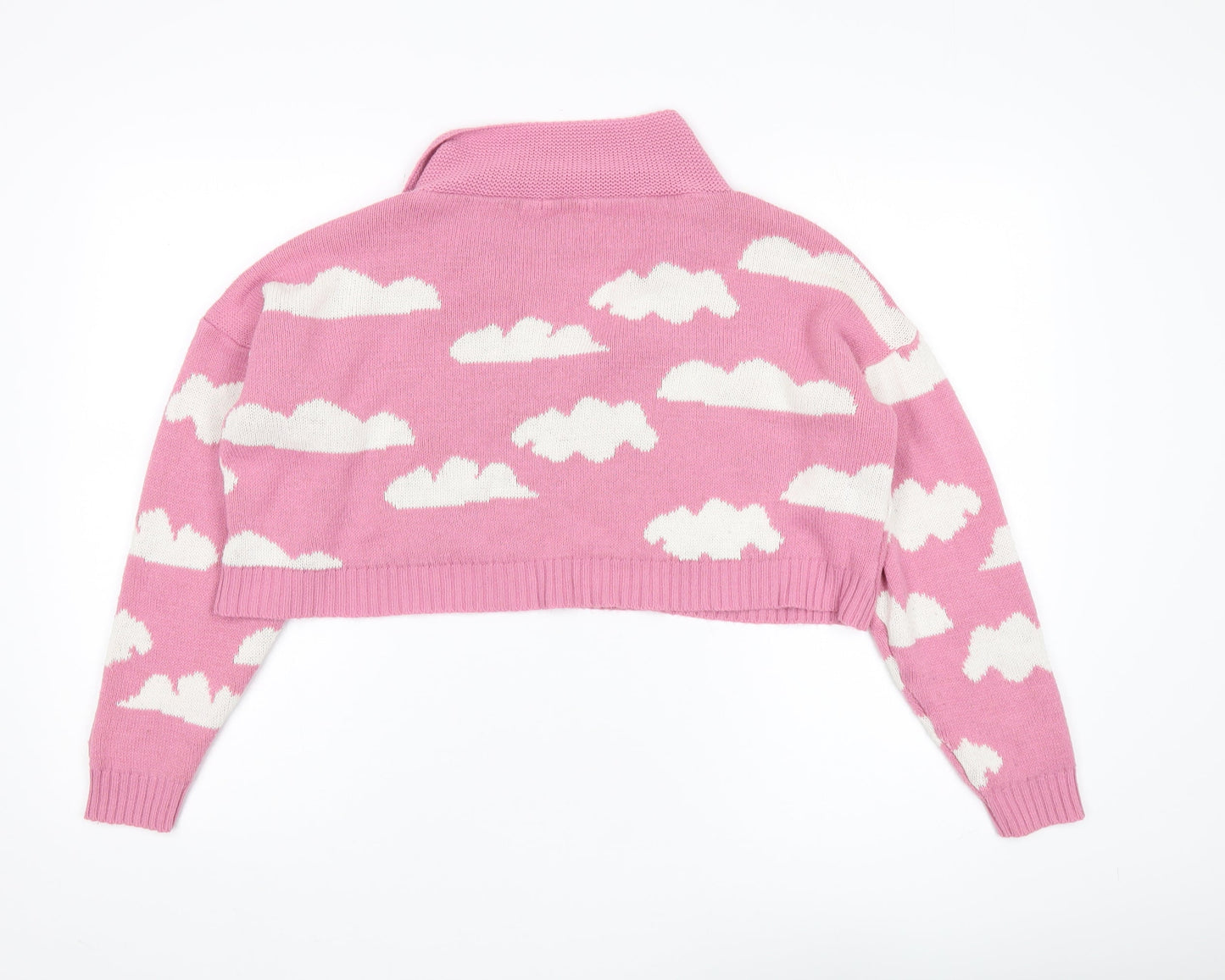 Womens UK Size S Nasty Gal Pink Pullover Jumper