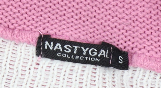 Womens UK Size S Nasty Gal Pink Pullover Jumper