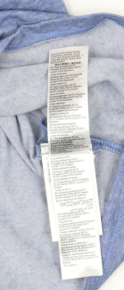 Decathlon Women's Blue T-Shirt, S, Lightweight Activewear