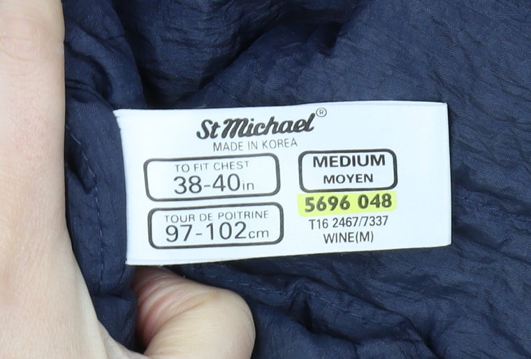 Mens UK Size M St Michael Wine Parka Coat