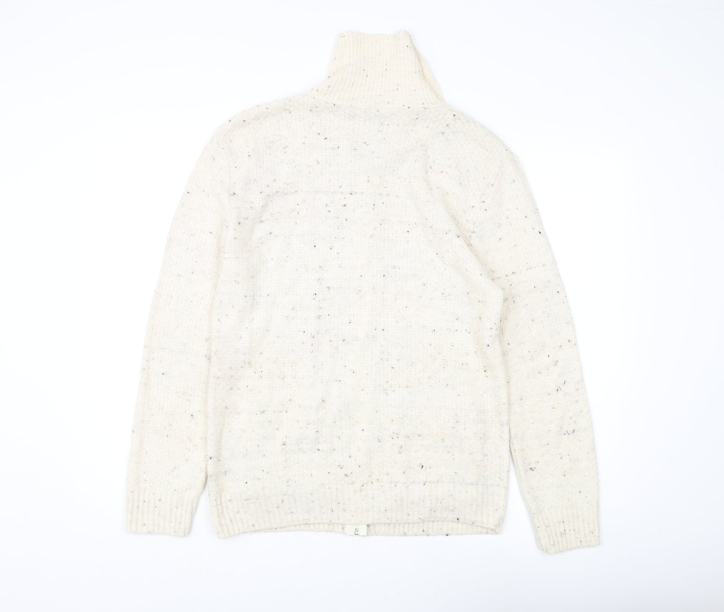 Womens UK Size 6 Insight Ivory Full Zip Jumper