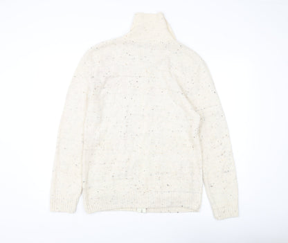 Womens UK Size 6 Insight Ivory Full Zip Jumper
