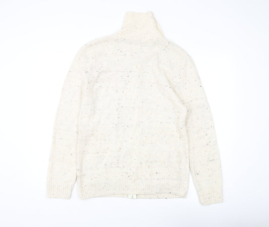 Womens UK Size 6 Insight Ivory Full Zip Jumper