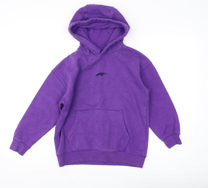 Next Boys Purple Hoodie Pullover, Size 9 Years, Logo Accent