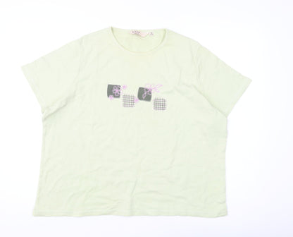 EWM Women's Green Embroidered XL T-Shirt