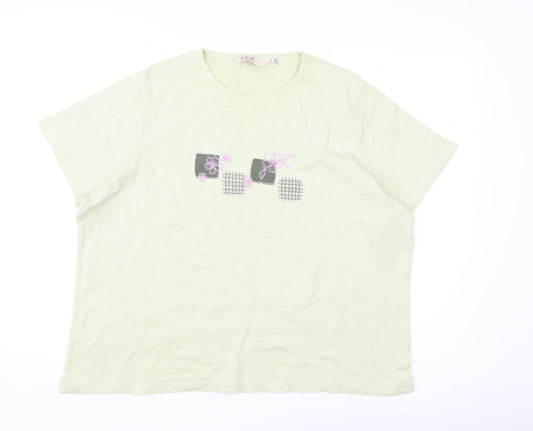 EWM Women's Green Embroidered XL T-Shirt