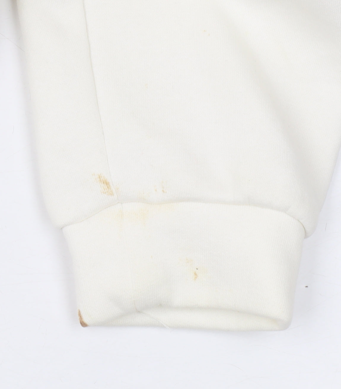 Select Women's White 1/2 Zip Sweatshirt, Size L
