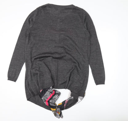 Patrizia Dini Women's Grey Paisley Tunic Jumper, Size 16